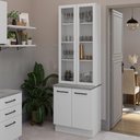 Ver imagem 1 de Kit Balcão + Cristaleira 70cm Branco Agata Madesa 01 Branco