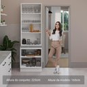 Ver imagem 7 de Kit Balcão + Cristaleira 70cm Branco Agata Madesa 01 Branco