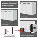 Ver imagem 2 de Kit Balcão + Cristaleira 70cm Branco Agata Madesa 01 Branco