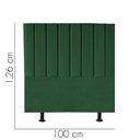 Ver imagem 3 de Cabeceira Estofada Solteiro 100CM Sophia Suede Verde - D A DECOR D&A Decor