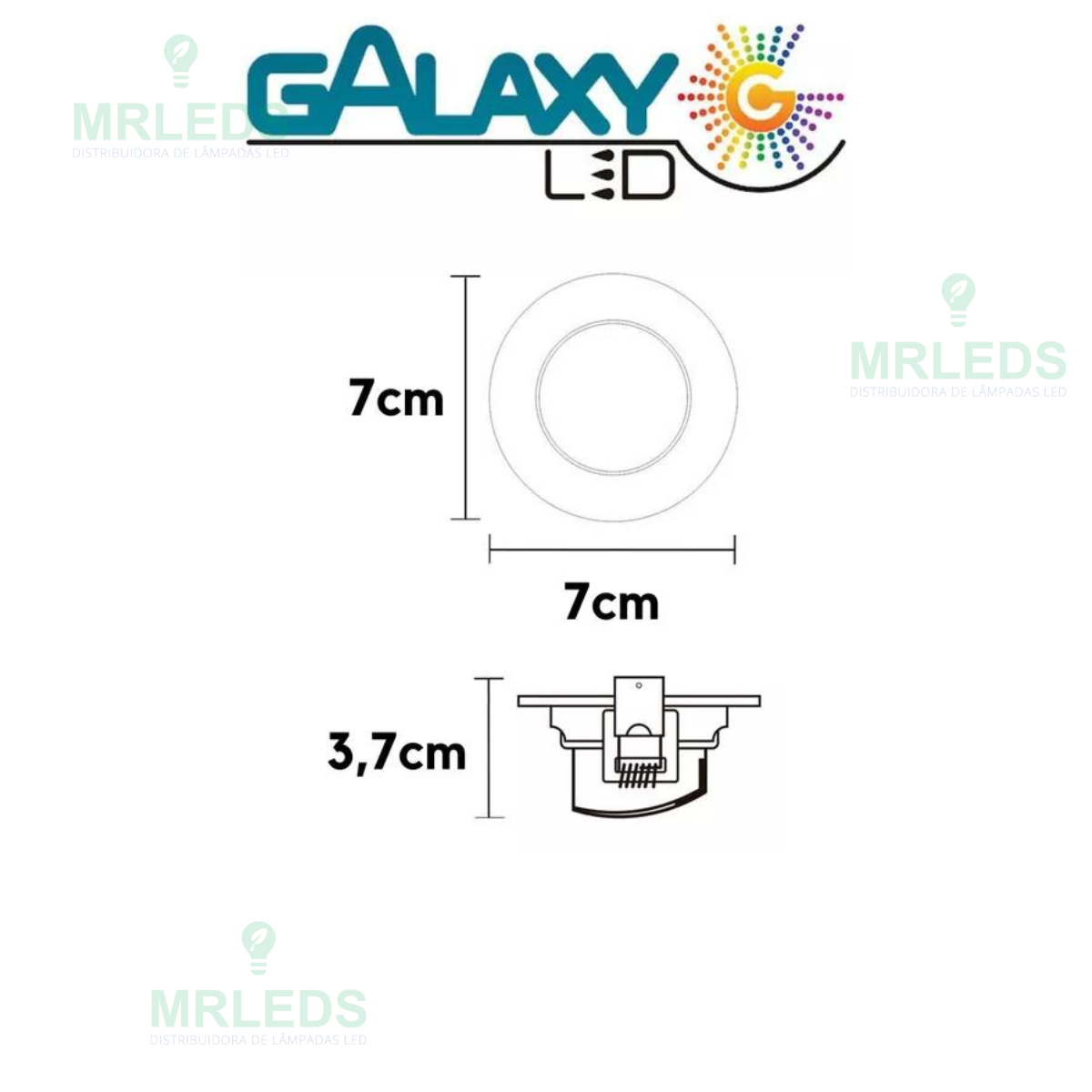 Spot Led 3w Dicróica Direcionável Redondo Ideal para Sanca Cor Branco 110v/220v 3000k - 3