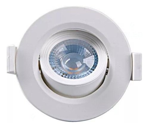 Spot Led 3w Dicróica Direcionável Redondo Ideal para Sanca Cor Branco 110v/220v 3000k - 6