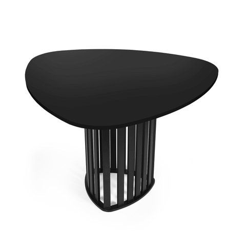 Mesa de Jantar Orgânica 4 Lugares 120x118cm MDF Preto - Straub Web