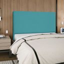 Ver imagem 1 de Cabeceira Cama Box Orgânica King 195cm Luna Suede C/frame Azul Celeste