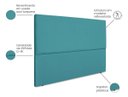 Ver imagem 2 de Cabeceira Cama Box Orgânica King 195cm Luna Suede C/frame Azul Celeste