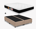 Ver imagem 1 de Cama Box Base Casal Bipartido Bege Colchão Casal Black e White Air Double Face D45 138x188 - Castor