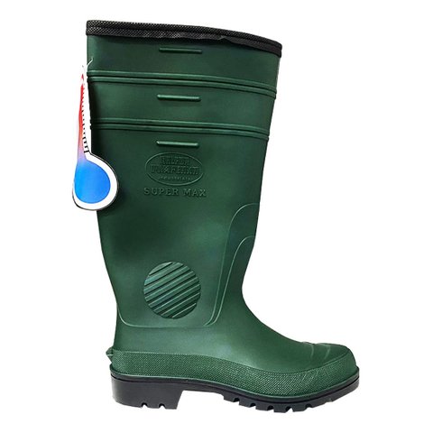 Bota Térmica de Pvc Supermax Thermo Calfor Pampeana Verde-preto N°45/46