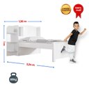 Ver imagem 5 de Quarto Infantil Completo com Guarda-Roupa Cama 100% MDF e Cômoda Angel Branco