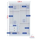 Ver imagem 7 de Quarto Infantil Completo com Guarda-Roupa Cama 100% MDF e Cômoda Angel Branco