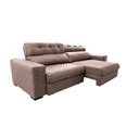 Ver imagem 7 de Sofá Retrátil e Reclinável 2,35m Molas Ensacadas Cama inBox Style Thermo Gel Linho Bege Escuro