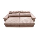 Ver imagem 5 de Sofá Retrátil e Reclinável 2,35m Molas Ensacadas Cama inBox Style Thermo Gel Linho Bege Escuro