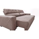 Ver imagem 4 de Sofá Retrátil e Reclinável 2,35m Molas Ensacadas Cama inBox Style Thermo Gel Linho Bege Escuro