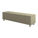 Ver imagem 2 de Calçadeira Baú Recamier Estofado King 195 Cm Ônix Corino Bege