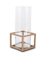 Ver imagem 1 de Vaso de Vidro com Armação em Aço Dourado - Linha Frame - 31 Cms