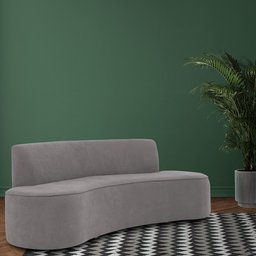 Sofá 4 Lugares 230cm Mônaco Bouclé Cinza - Nexta Casa - 2