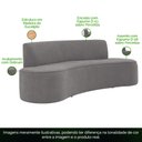 Ver imagem 3 de Sofá 4 Lugares 230cm Mônaco Bouclé Cinza - Nexta Casa
