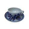 Xicara de Porcelana com Pires para Chá, Pintada a Mão 120 Ml - 1