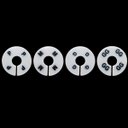 Ver imagem 3 de Kit 25 Separador e Organizador de Cabides Araras por Tamanho Plaquinha Divisor de Plástico