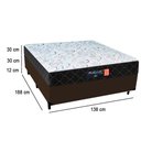 Ver imagem 6 de Cama Box Casal + Colchão Semi Ortopédico Extra Firme Espuma D33 Prime Colchões 138x188x72 Marrom