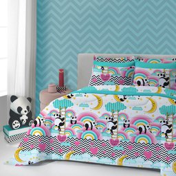 Edredom Infantil Casal em Malha 100% Algodão Estampado Love Panda Vivaldi Sul Brasil - 1
