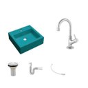 Ver imagem 2 de Kit Cuba Q35 Torneira 1198 Metal Válvula 1 Polegada Sifão Pvc Flexível Compace