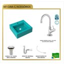 Ver imagem 4 de Kit Cuba Q35 Torneira 1198 Metal Válvula 1 Polegada Sifão Pvc Flexível Compace