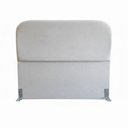 Ver imagem 5 de Cabeceira Queen Orgânica Madeira Maciça em Suede Off White Click Home