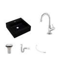 Ver imagem 2 de Cuba de Apoio Q35 com Torneira e Válvula de Metal com Sifão e Flexível Compace