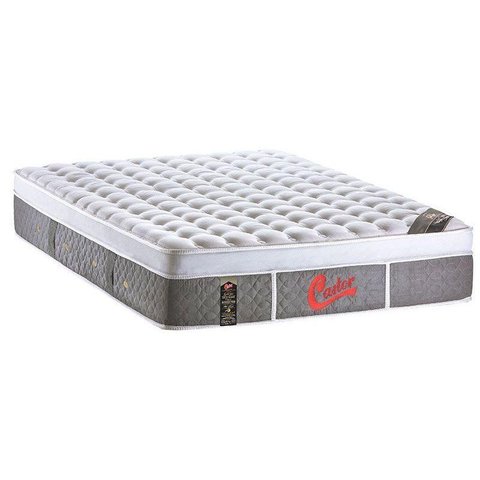 Colchão King Castor Super Molas Pocket Ensacadas Gold Star Light Stress Oxygen Plush Euro Pillow (193x203x34) - C