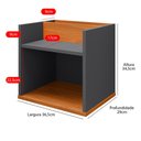 Ver imagem 5 de Mesa Cabeceira Suspensa Madri Divisória Nicho Mesinha Decorativa Quarto - Cinza/cinamomo