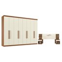 Ver imagem 1 de Guarda Roupa Casal Master New 8 Portas 4 Gavetas MDP com Cabeceira Loanda Jatobá Areia Santos Andir