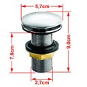 Ver imagem 4 de Cuba de Apoio para Banheiro Q35W com Válvula Click de Metal Compace