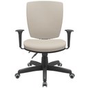 Ver imagem 6 de Kit 03 Cadeiras de Escritório Diretor Office Base Giratória Preto Alta Flexi P03 Suede Bege - Lyam L