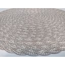 Ver imagem 3 de Jogo Lugar Americano Redondo Bege 38 cm Decoração Mesa Posta Descanso Prato Feito à Mão