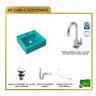 Kit Cuba Q35 Torneira Luxo 1195 Metal Válvula Click 1 Polegada G Sifão Pvc Flexível Compace - 6