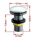 Ver imagem 4 de Kit Cuba Q35 Torneira Luxo 1195 Metal Válvula Click 1 Polegada G Sifão Pvc Flexível Compace