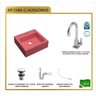 Kit Cuba Q35 Torneira Luxo 1195 Metal Válvula Click 1 Polegada G Sifão Pvc Flexível Compace - 6