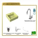 Ver imagem 6 de Kit Cuba Q35 Torneira Luxo 1195 Metal Válvula Click 1 Polegada G Sifão Pvc Flexível Compace