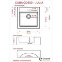 Ver imagem 3 de Kit Cuba Q35 Torneira Luxo 1195 Metal Válvula Click 1 Polegada G Sifão Pvc Flexível Compace