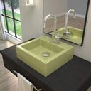 Ver imagem 1 de Kit Cuba Q35 Torneira Luxo 1195 Metal Válvula Click 1 Polegada G Sifão Pvc Flexível Compace