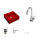 Ver imagem 2 de Kit Cuba Q35 Torneira Luxo 1195 Metal Válvula Click 1 Polegada G Sifão Pvc Flexível Compace