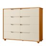 Cômoda Doble 8 Gavetas Cinamomo/off White ( Vistas Flex) - Abz - 4