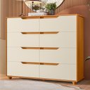 Ver imagem 2 de Cômoda Doble 8 Gavetas Cinamomo/off White ( Vistas Flex) - Abz