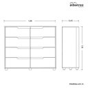 Ver imagem 7 de Cômoda Doble 8 Gavetas Cinamomo/off White ( Vistas Flex) - Abz