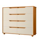 Ver imagem 1 de Cômoda Doble 8 Gavetas Cinamomo/off White ( Vistas Flex) - Abz