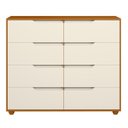 Ver imagem 6 de Cômoda Doble 8 Gavetas Cinamomo/off White ( Vistas Flex) - Abz