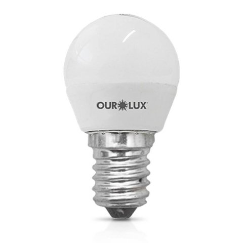 Lâmpada Superled Bolinha G45 de 4 Watts e 2700k - 20008 - Ourolux Lamp.superled S30 4w Bolin.biv.270