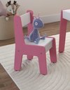 Ver imagem 4 de Conjunto Mesa Infantil C 2 Cadeiras Mdf Diana Branco Rosa Ofertamo