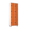Armário Roupeiro Aço 8 Portas Academia Guarda Volume Ea702 Laranja - 1