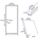 Ver imagem 2 de Kit Porta de Madeira 210x82cm Batente 11cm Bbv Eco Uniportas Abertura Direita Marrom